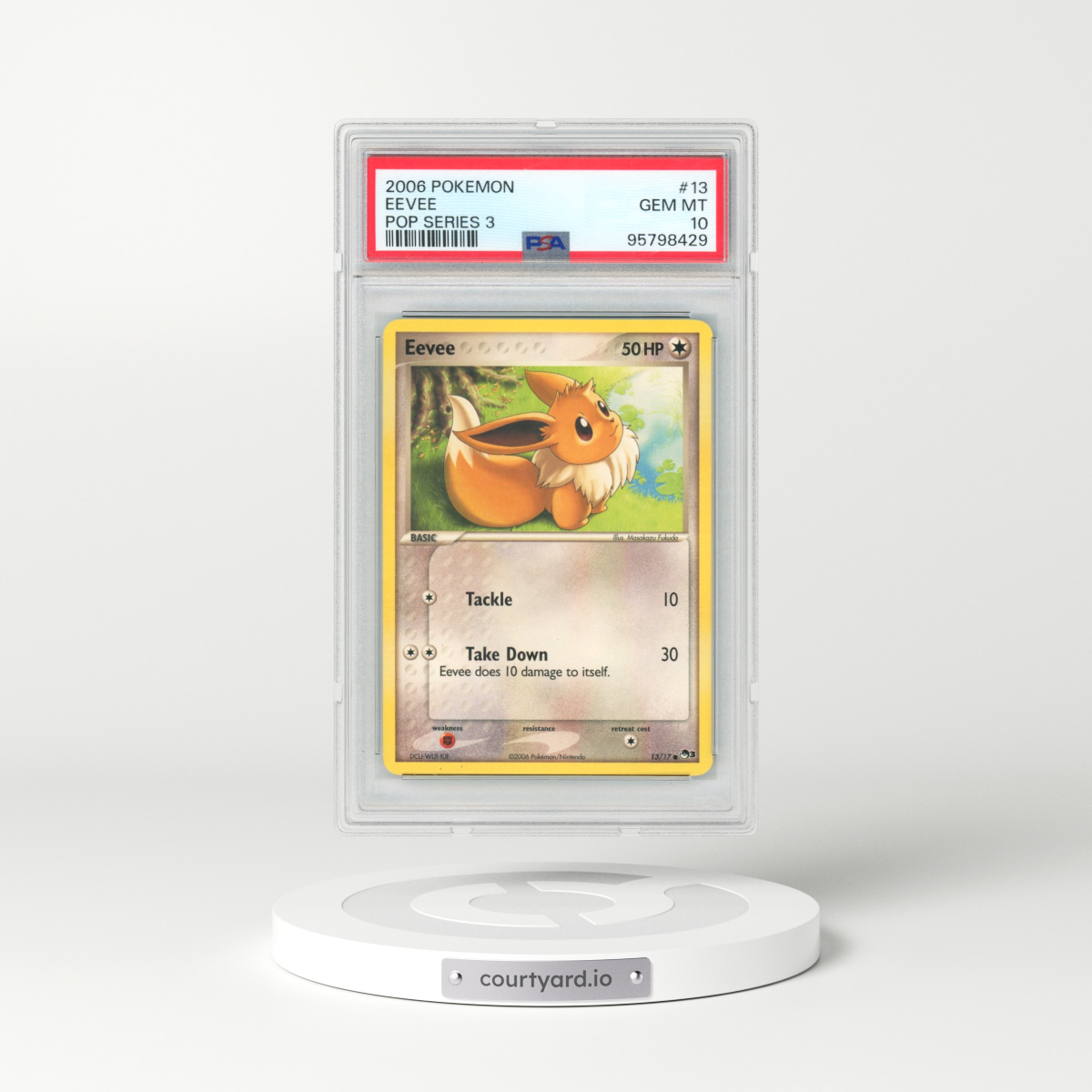 2006 Pokémon Pop Series 3 #13 Eevee (PSA 10 GEM MINT)