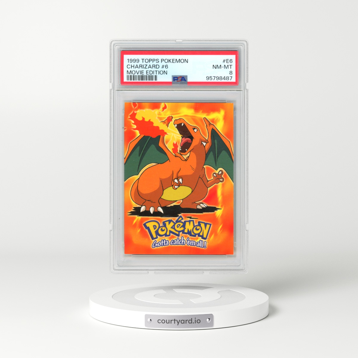 1999 Topps Pokémon the Movie Edt #E6 Charizard #6 (PSA 8 NM-MT)