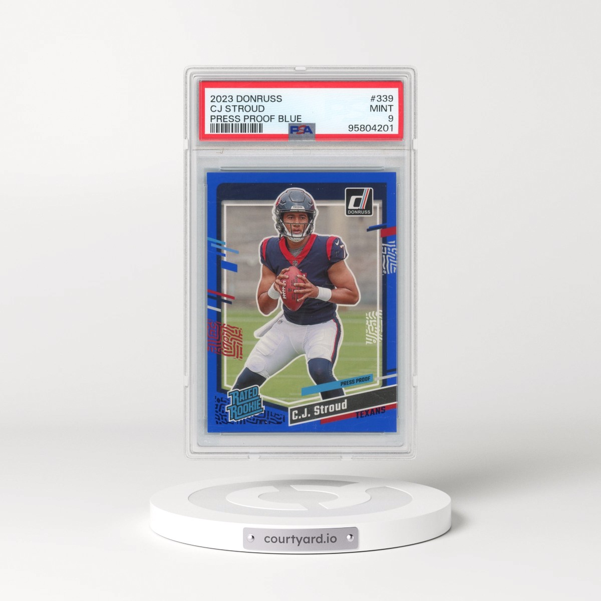 2023 Panini Donruss CJ Stroud - Press Proof Blue #339 PSA 9