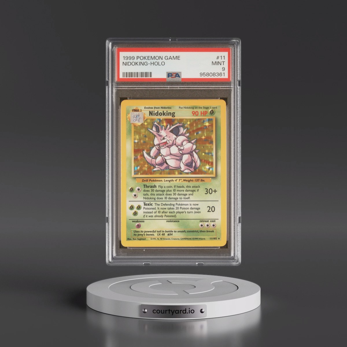 1999 Pokémon Game #11 Nidoking - Holo (PSA 9 MINT)