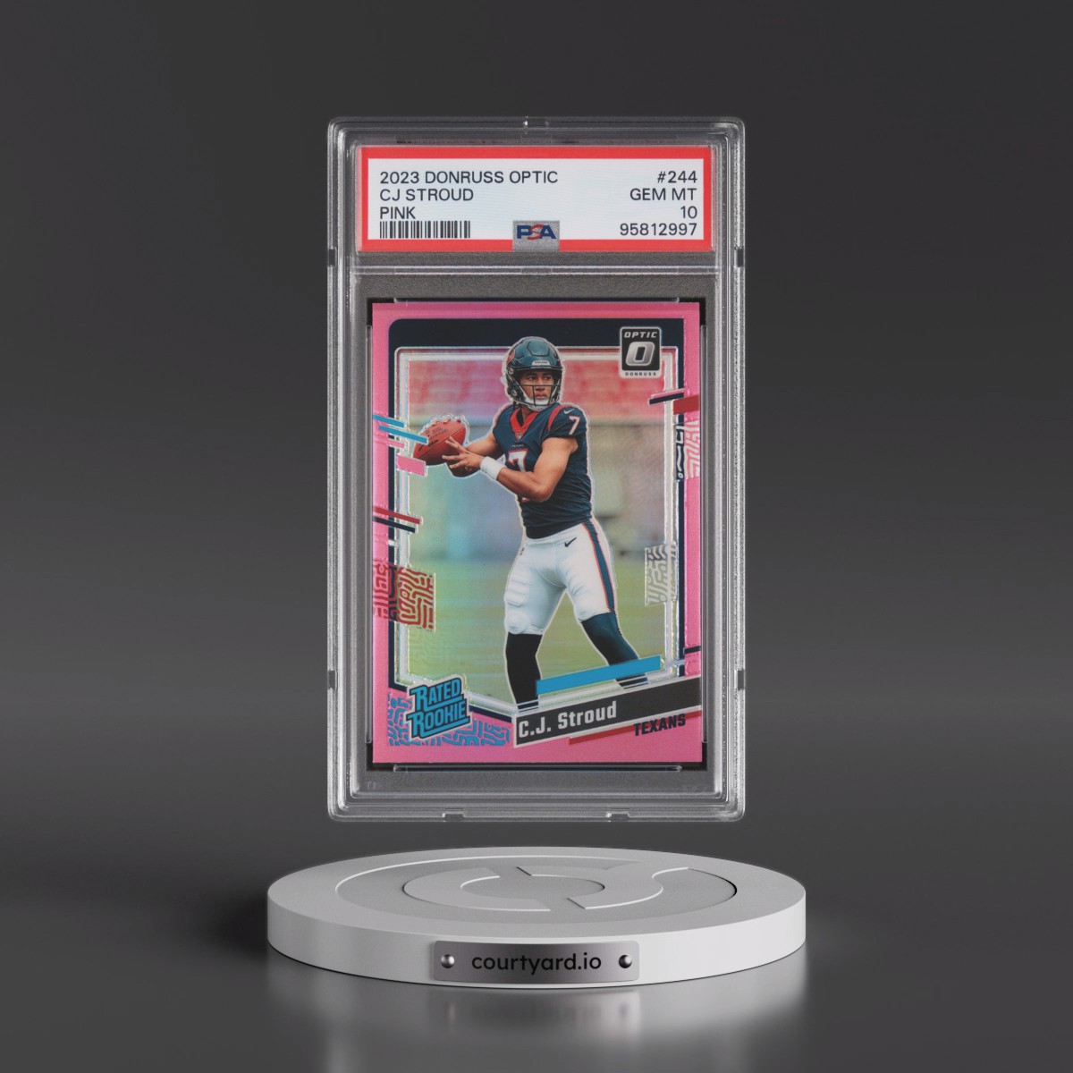 2023 Panini Donruss Optic #244 CJ Stroud - Pink (PSA 10 GEM MINT)