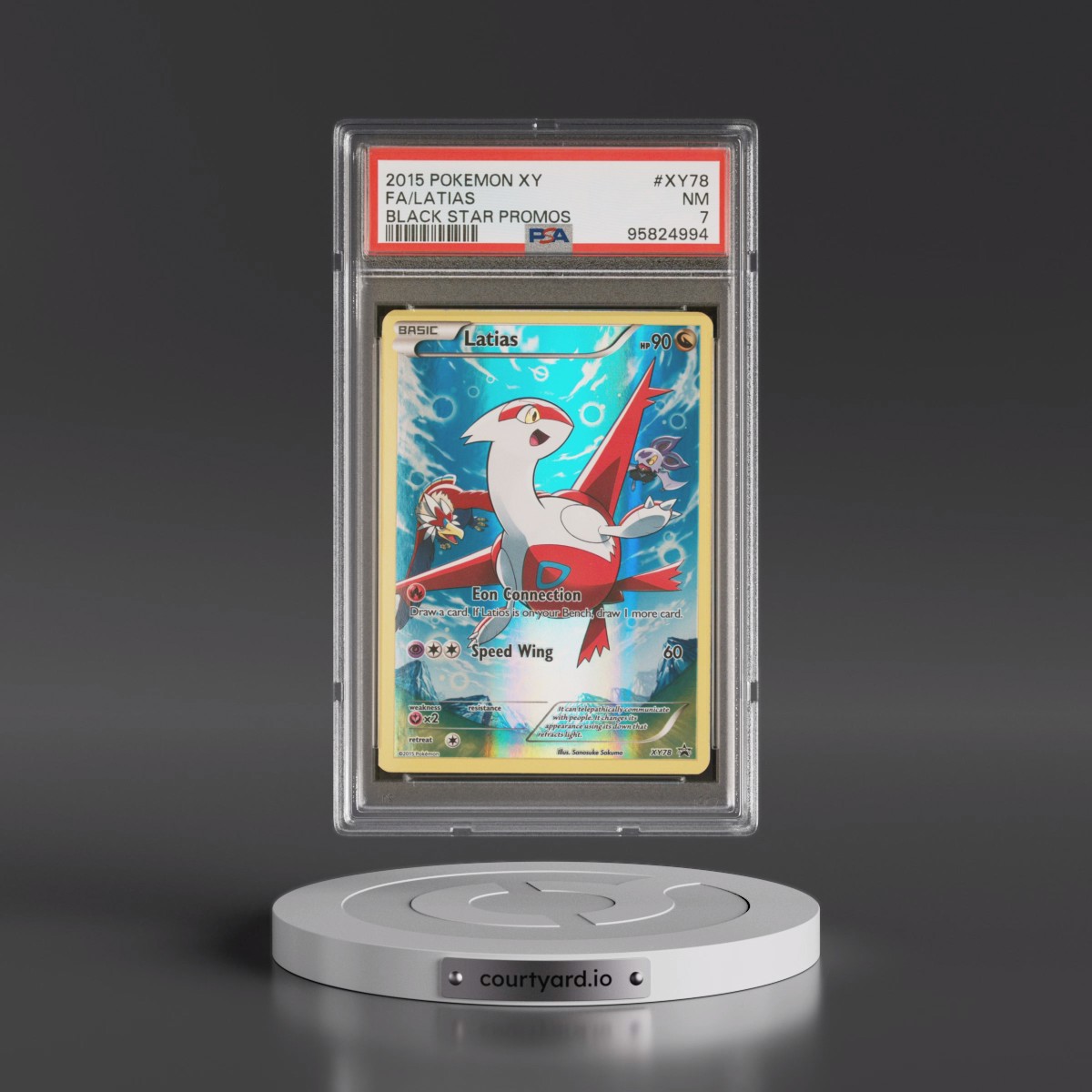 2015 Pokémon XY Black Star Promos #XY78 Latias - Full Art (PSA 7 NM)