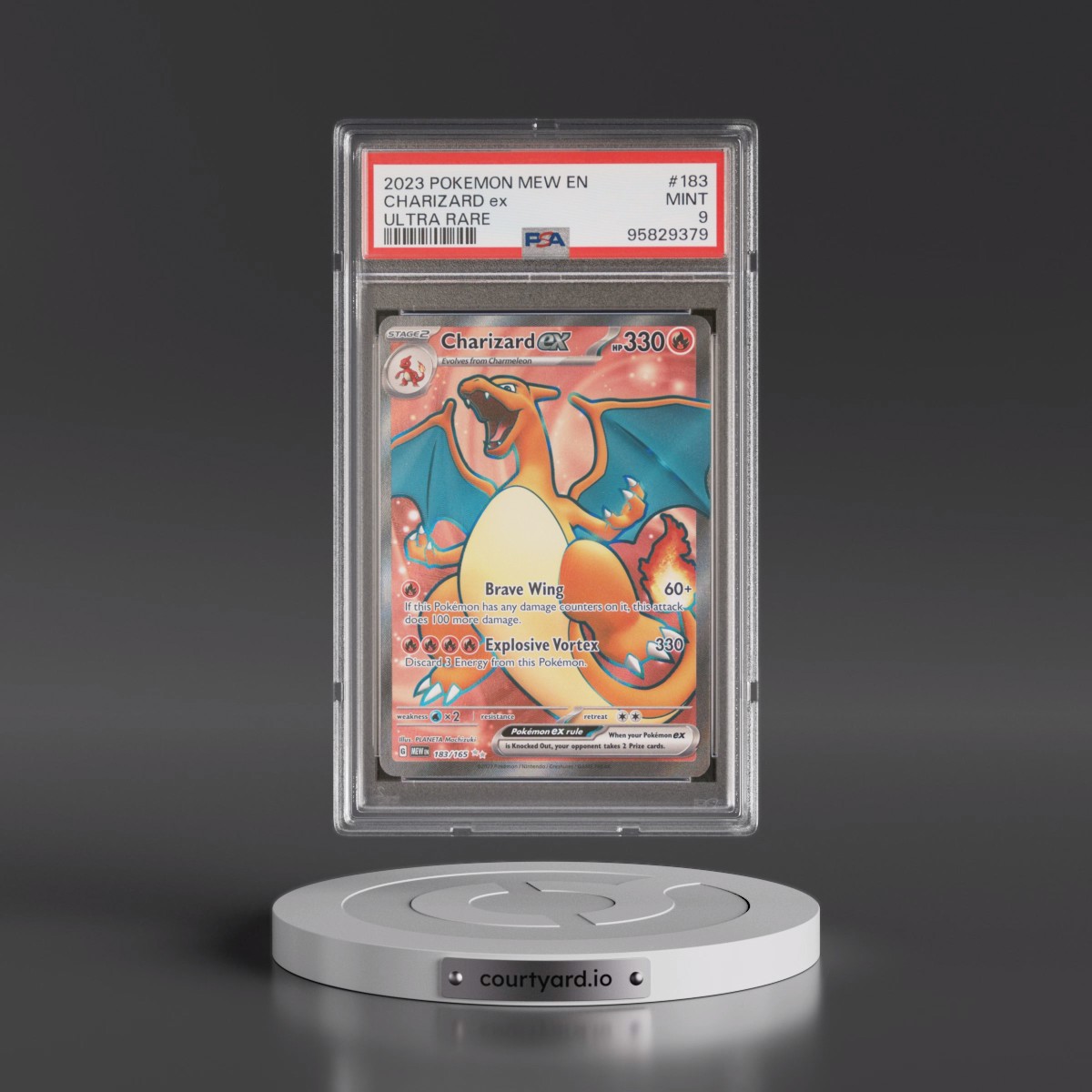 2023 Pokémon Mew EN-151 #183 Charizard EX - Holo Ultra Rare (PSA 9 MINT)