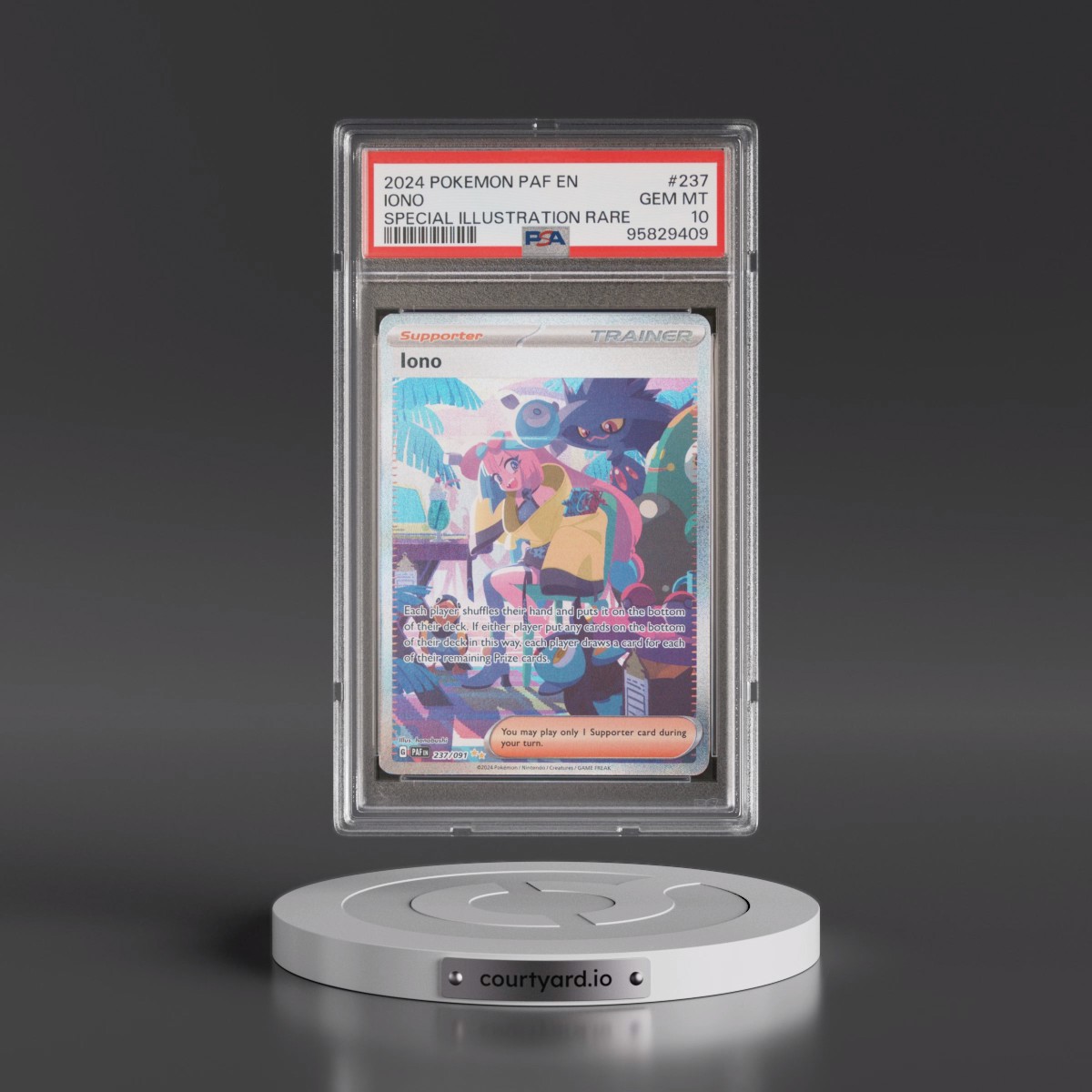 2024 Pokémon Paf EN-Paldean Fates #237 Iono - Special Illustration Rare (PSA 10 GEM MINT)