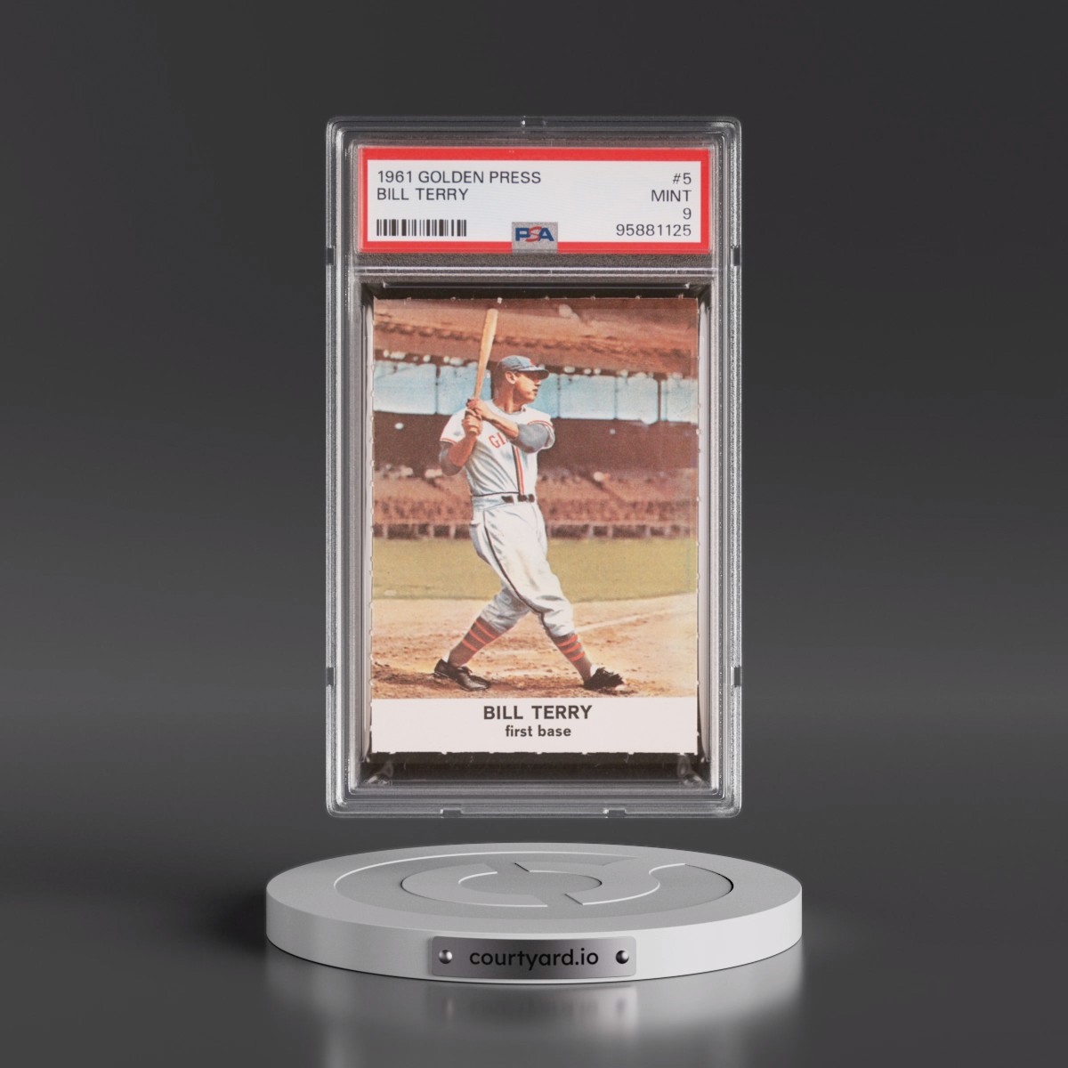 1961 Golden Press #5 Bill Terry (PSA 9 MINT)