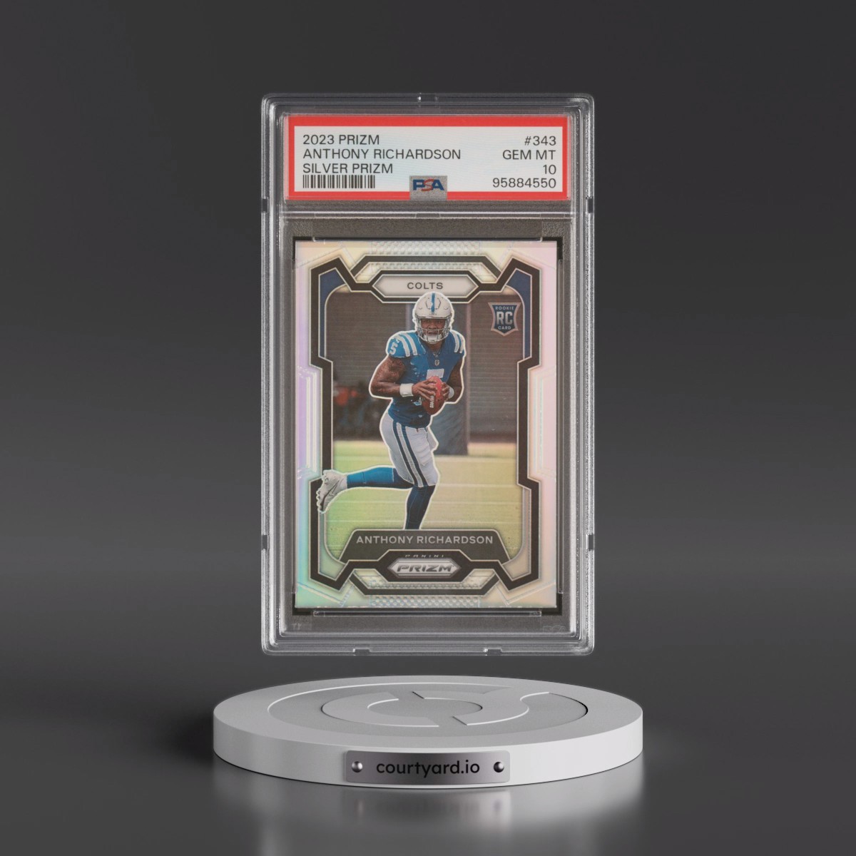 2023 Panini Prizm #343 Anthony Richardson - Silver Prizm (PSA 10 GEM MINT)