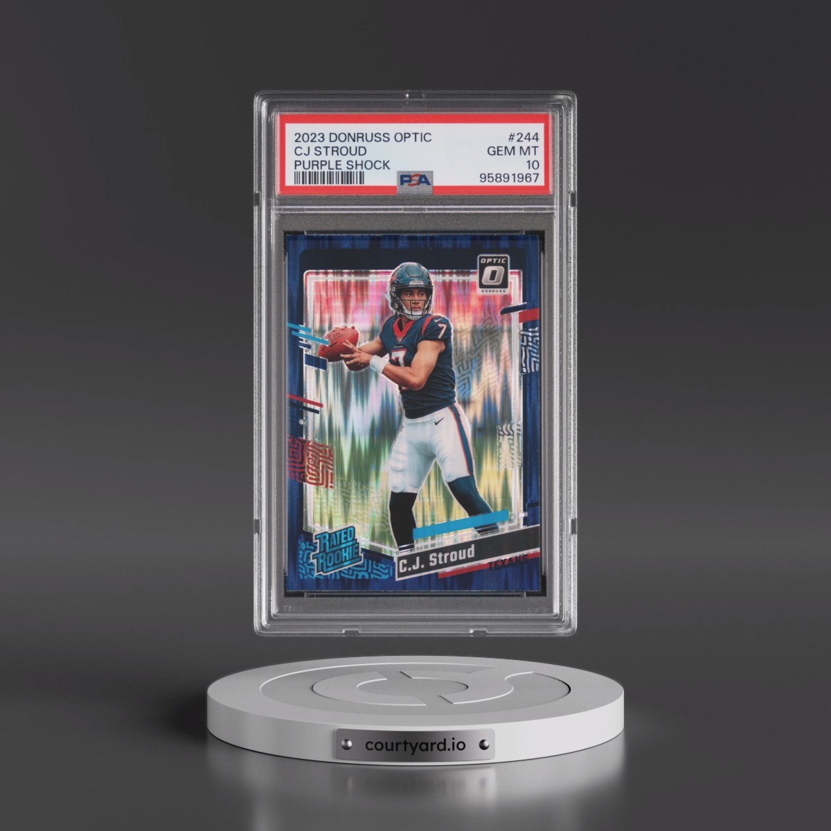 2023 Panini Donruss Optic CJ Stroud - Purple Shock #244 PSA 10