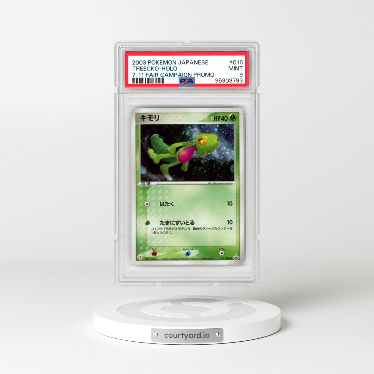 2003 Pokémon Promo #016 Treecko - Holo 7-11 Fair Campaign (PSA 9 MINT)