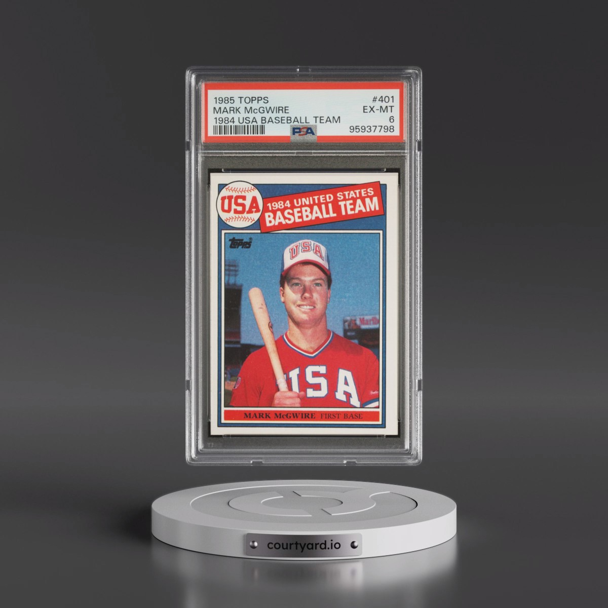 1985 Topps #401 Mark McGwire - 1984 USA Baseball Team (PSA 6 EX-MT)