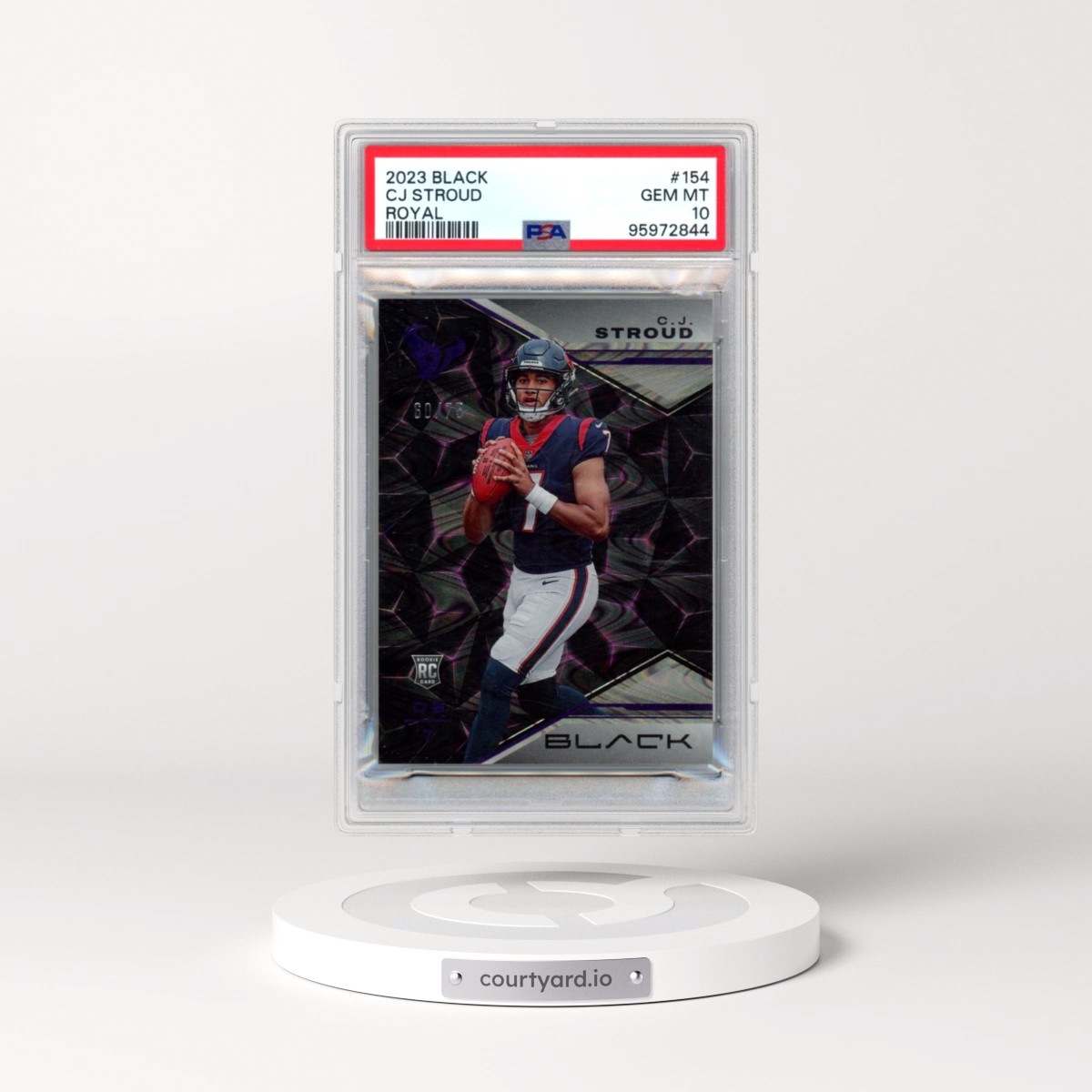 2023 Panini Black #154 CJ Stroud - Royal (PSA 10 GEM MINT)