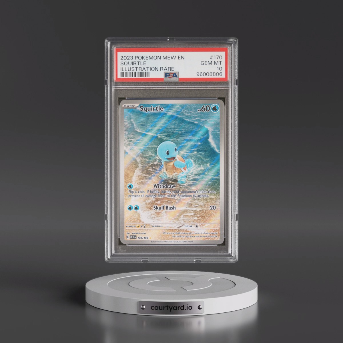 2023 Pokémon Mew EN-151 #170 Squirtle - Illustration Rare (PSA 10 GEM MINT)