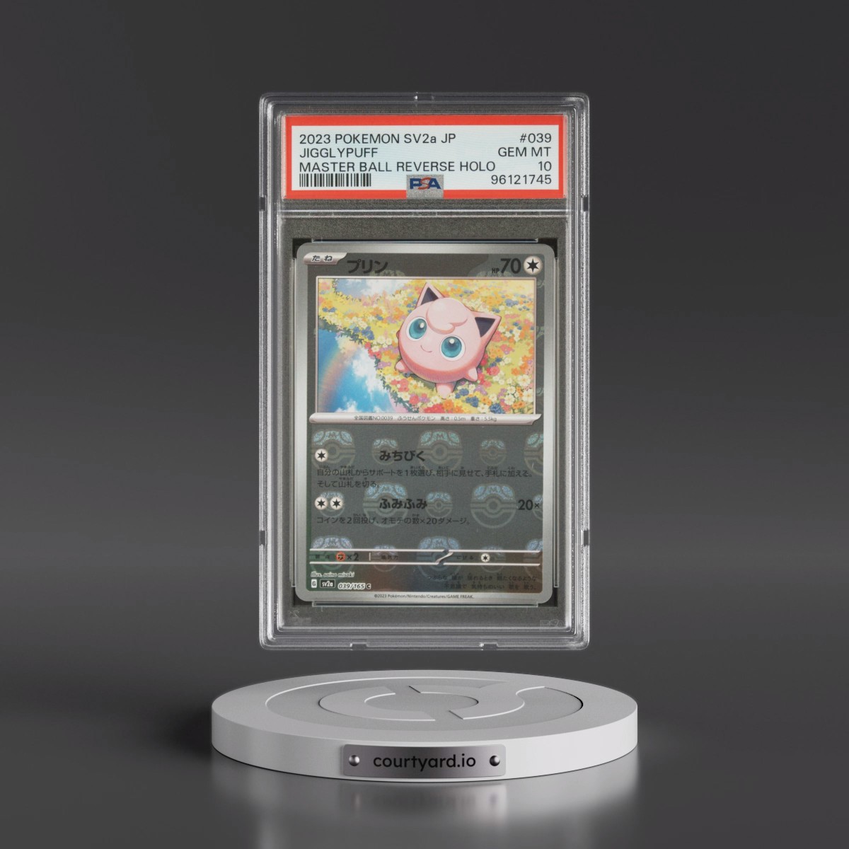 2023 Pokémon Sv2a-Pokémon Card 151 #039 Jigglypuff - Reverse Holo Master Ball (PSA 10 GEM MINT)