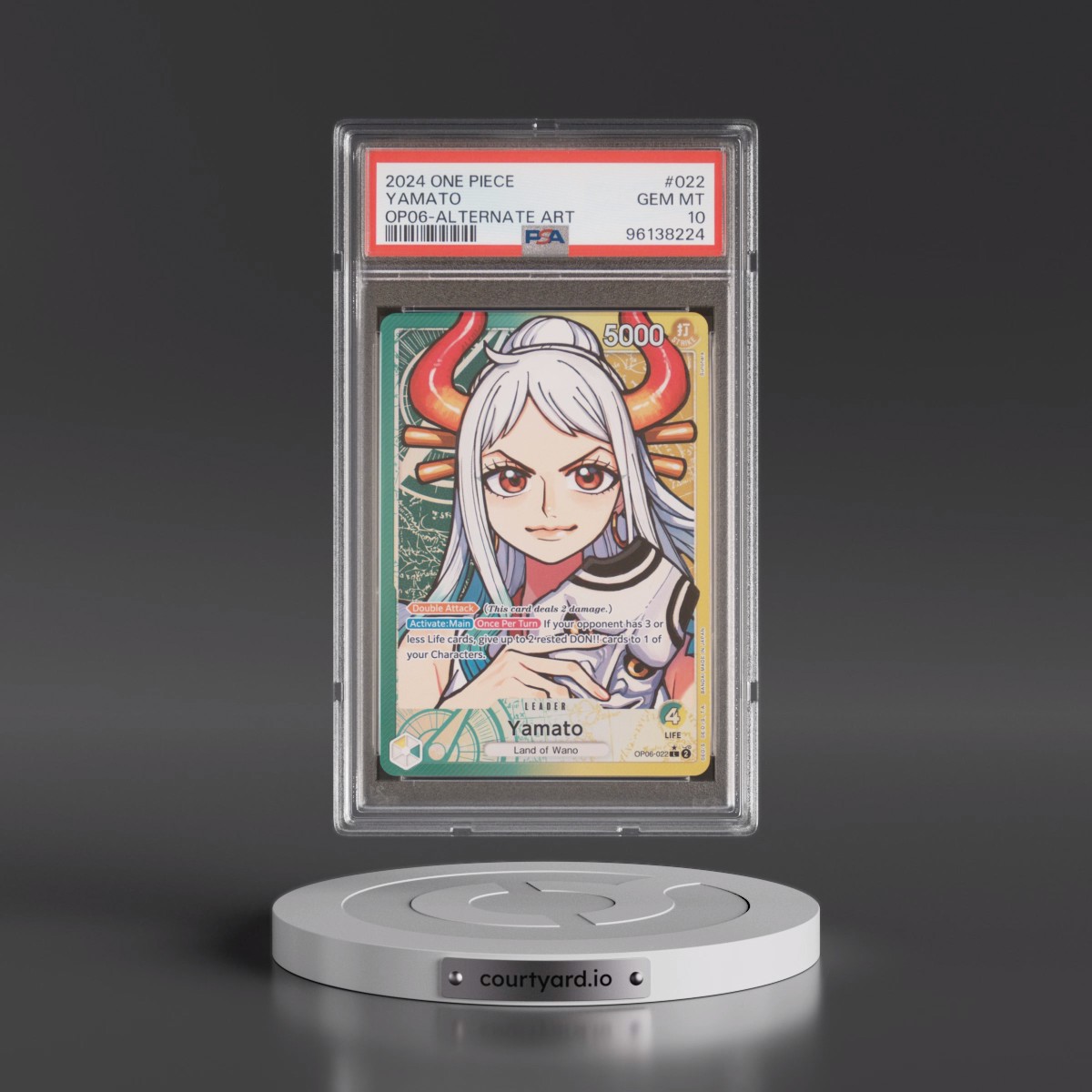 2024 One Piece OP06-Wings of the Captain #022 Yamato - Alternate Art (PSA 10 GEM MINT)