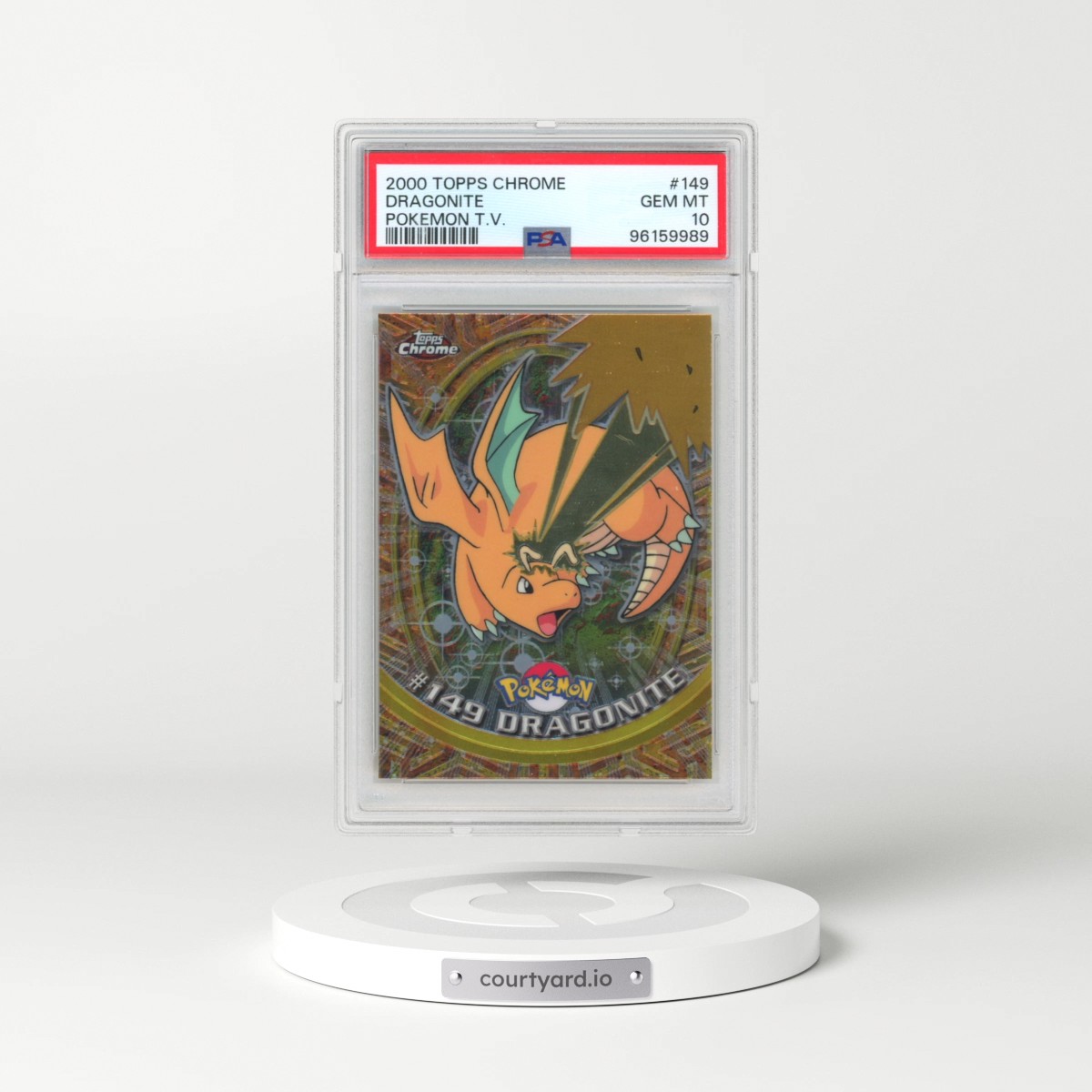 2000 Topps Chrome Pokémon T.V. #149 Dragonite (PSA 10 GEM MINT)
