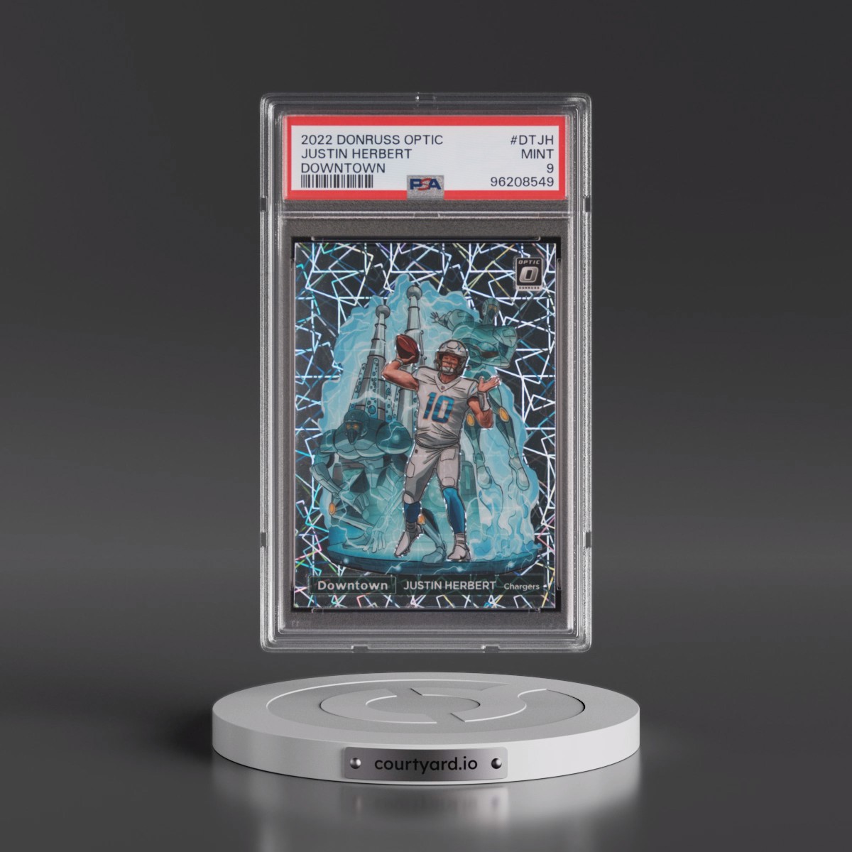 2022 Panini Donruss Optic Downtown Justin Herbert #DTJH PSA 9