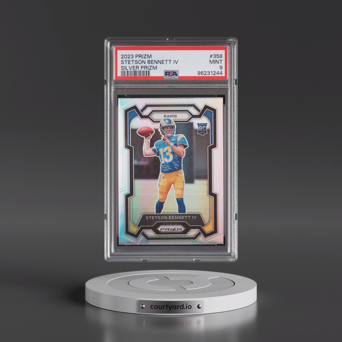 2023 Panini Prizm #358 Stetson Bennett IV - Silver Prizm (PSA 9 MINT)