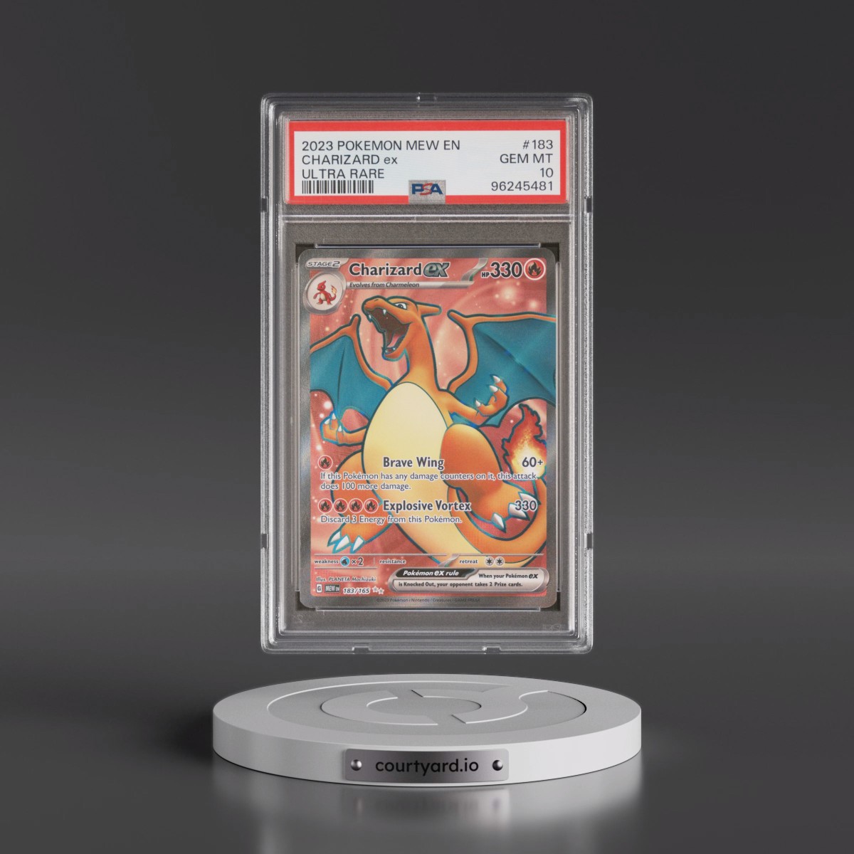 2023 Pokémon Mew EN-151 #183 Charizard EX - Holo Ultra Rare (PSA 10 GEM MINT)