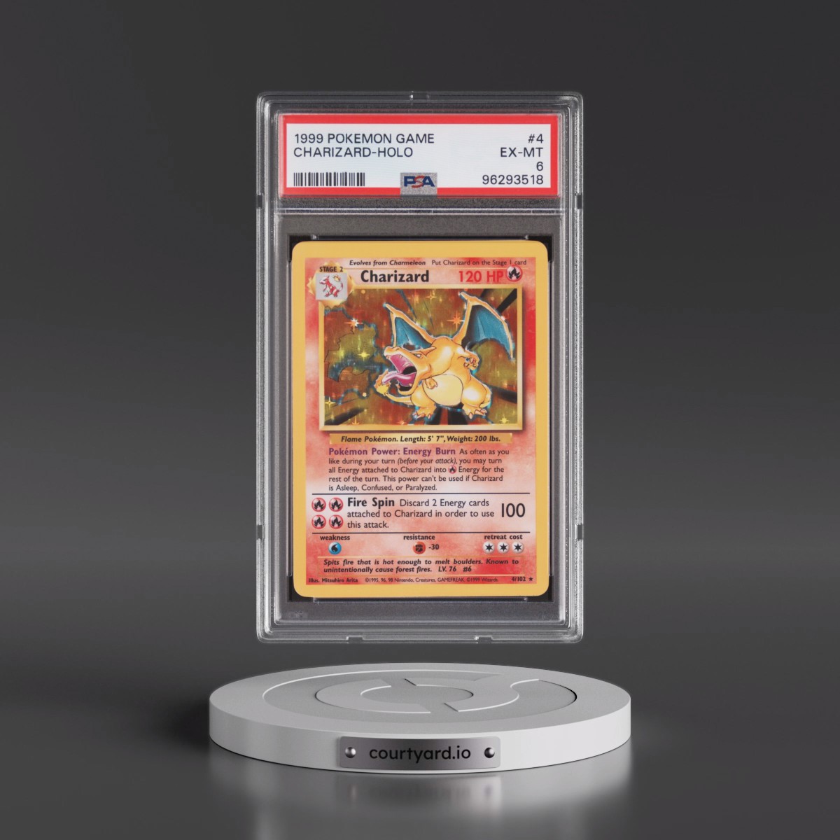1999 Pokémon Game #4 Charizard - Holo (PSA 6 EX-MT)