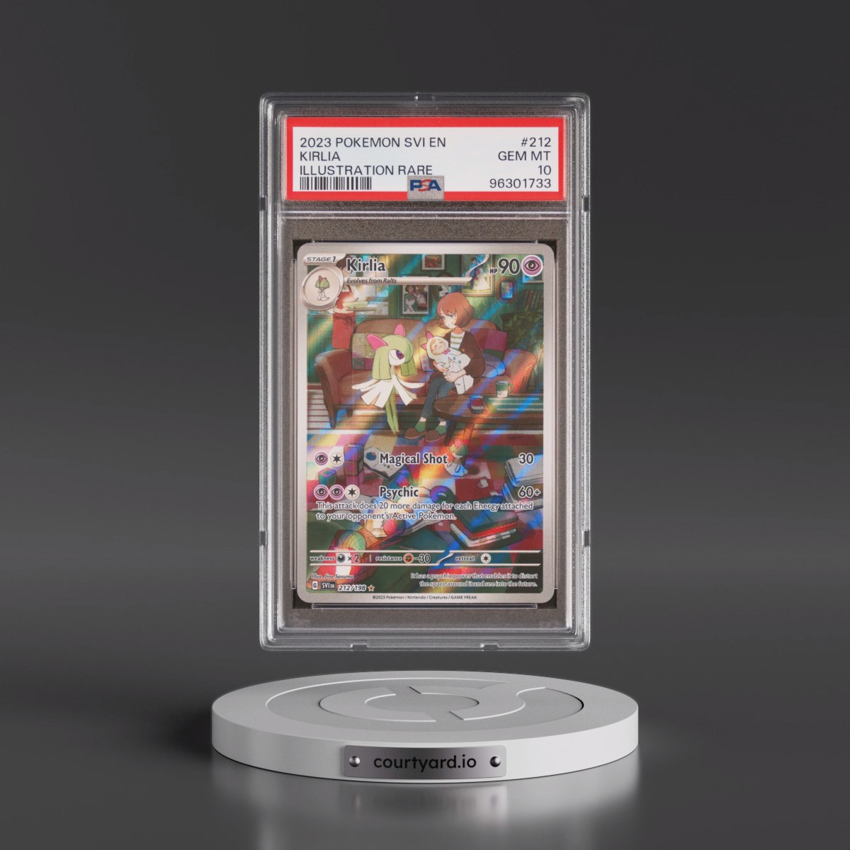 2023 Pokémon Svi EN-Scarlet & Violet #212 Kirlia - Illustration Rare (PSA 10 GEM MINT)