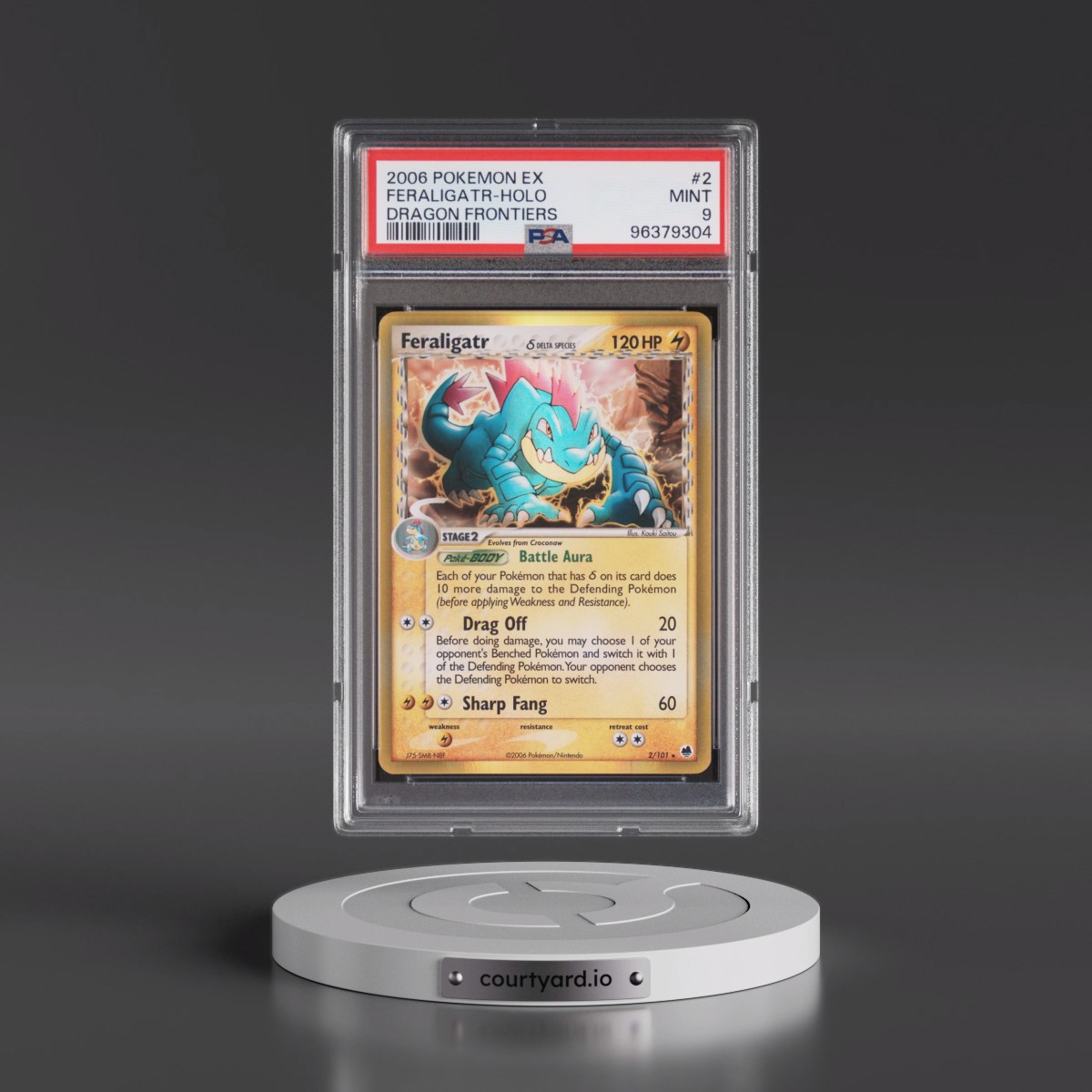 2006 Pokémon EX Dragon Frontiers #2 Feraligatr - Holo (PSA 9 MINT)