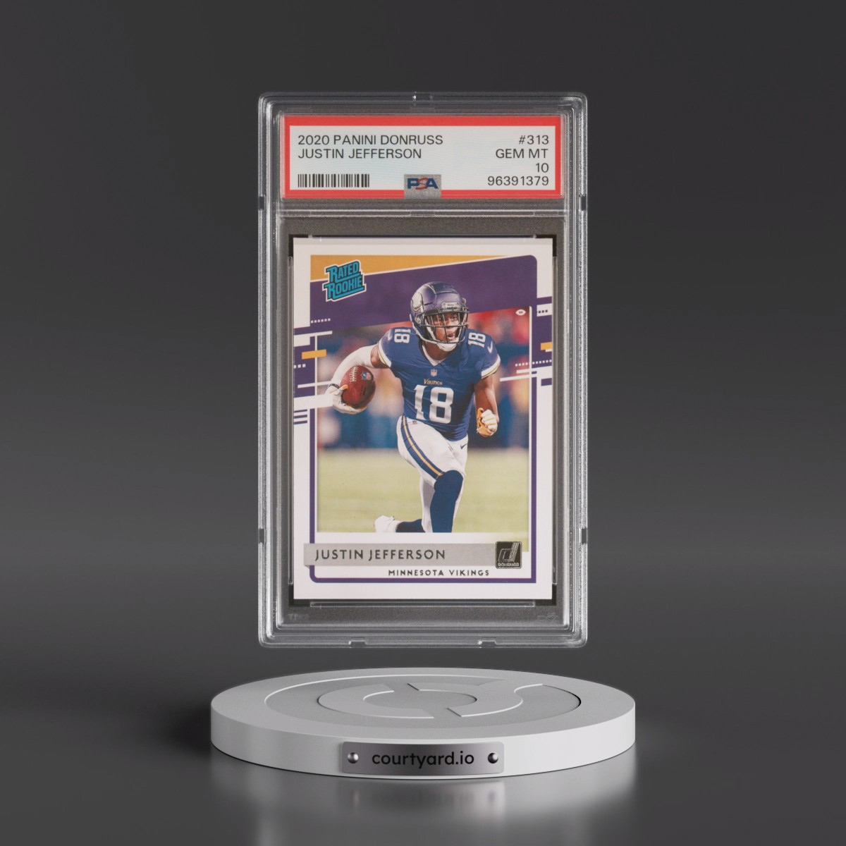 2020 Panini Donruss #313 Justin Jefferson (PSA 10 GEM MINT)