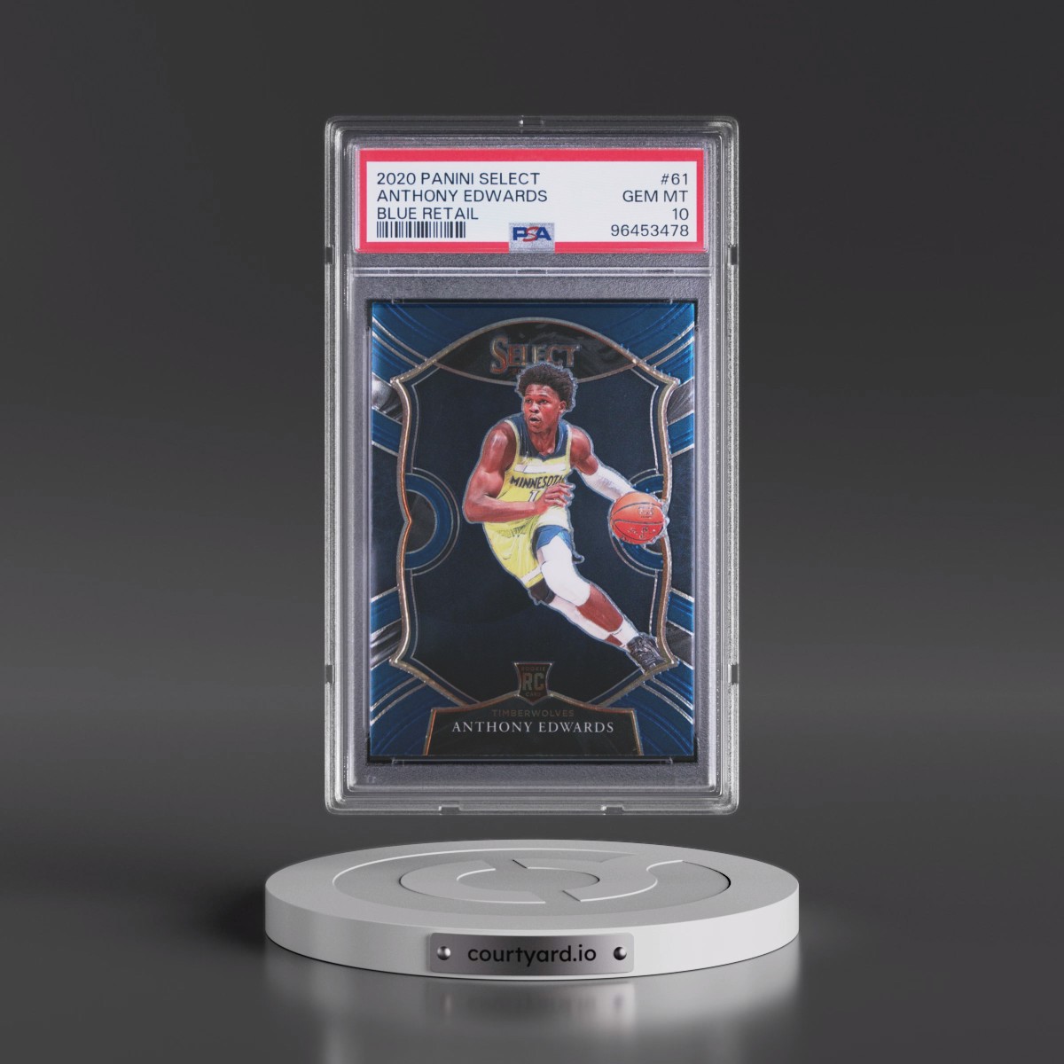 2020 Panini Select #61 Anthony Edwards - Blue Retail (PSA 10 GEM MINT)
