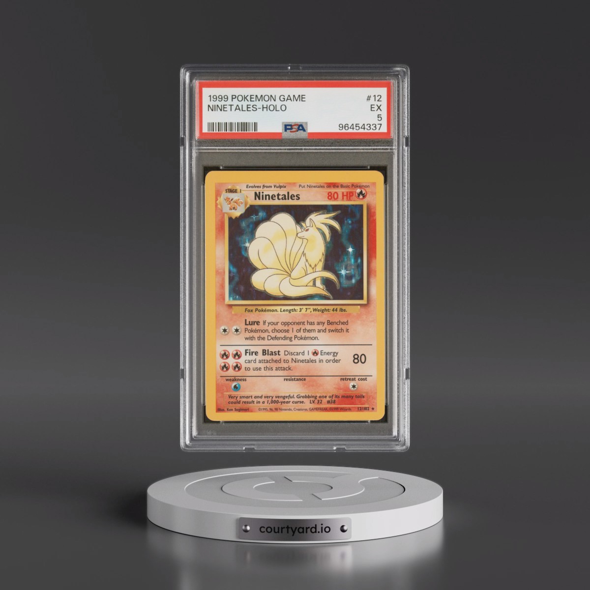 1999 Pokémon Game #12 Ninetales - Holo (PSA 5 EX)