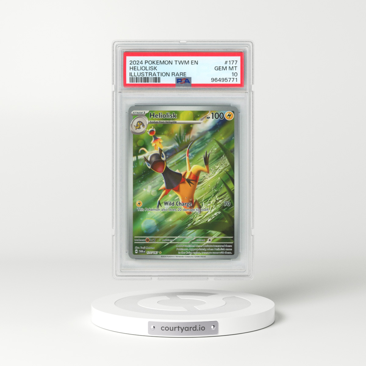 2024 Pokémon Twm EN-Twilight Masquerade #177 Heliolisk - Illustration Rare (PSA 10 GEM MINT)