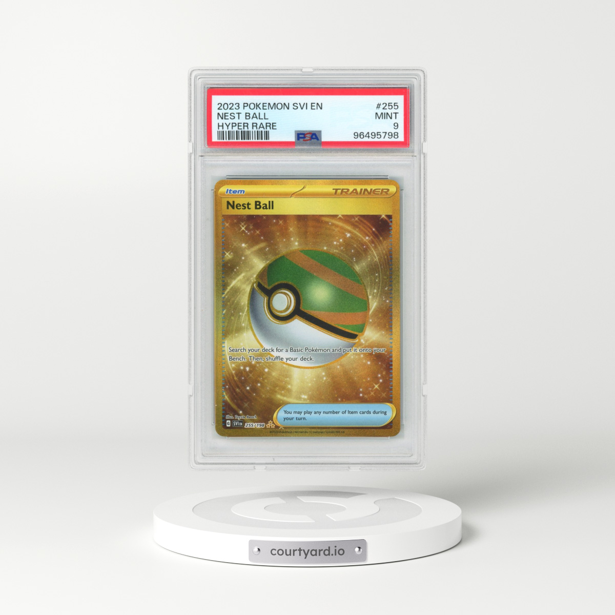 2023 Pokémon Svi EN-Scarlet & Violet #255 Nest Ball - Hyper Rare (PSA 9 MINT)
