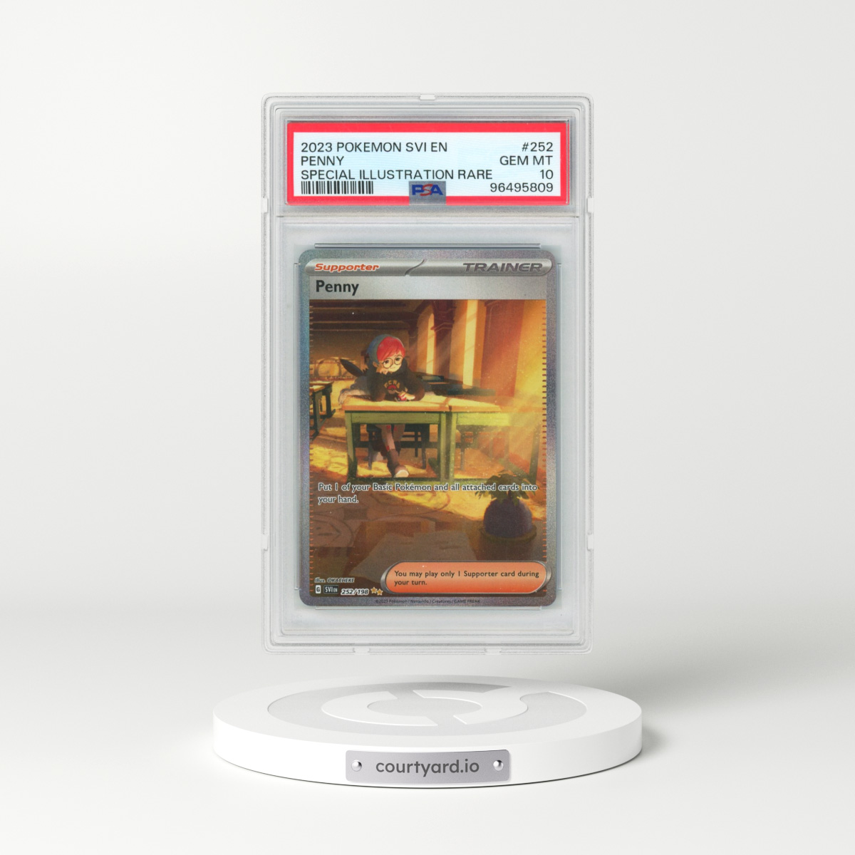 2023 Pokémon Svi EN-Scarlet & Violet #252 Penny - Special Illustration Rare (PSA 10 GEM MINT)