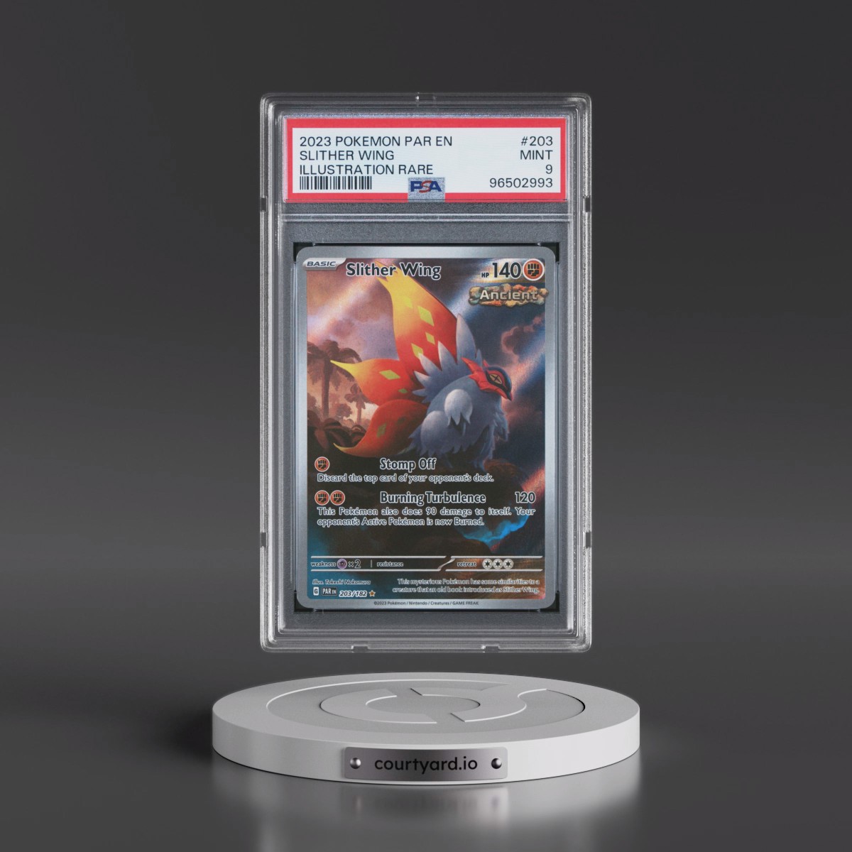 2023 Pokémon Par EN-Paradox Rift #203 Slither Wing - Illustration Rare (PSA 9 MINT)