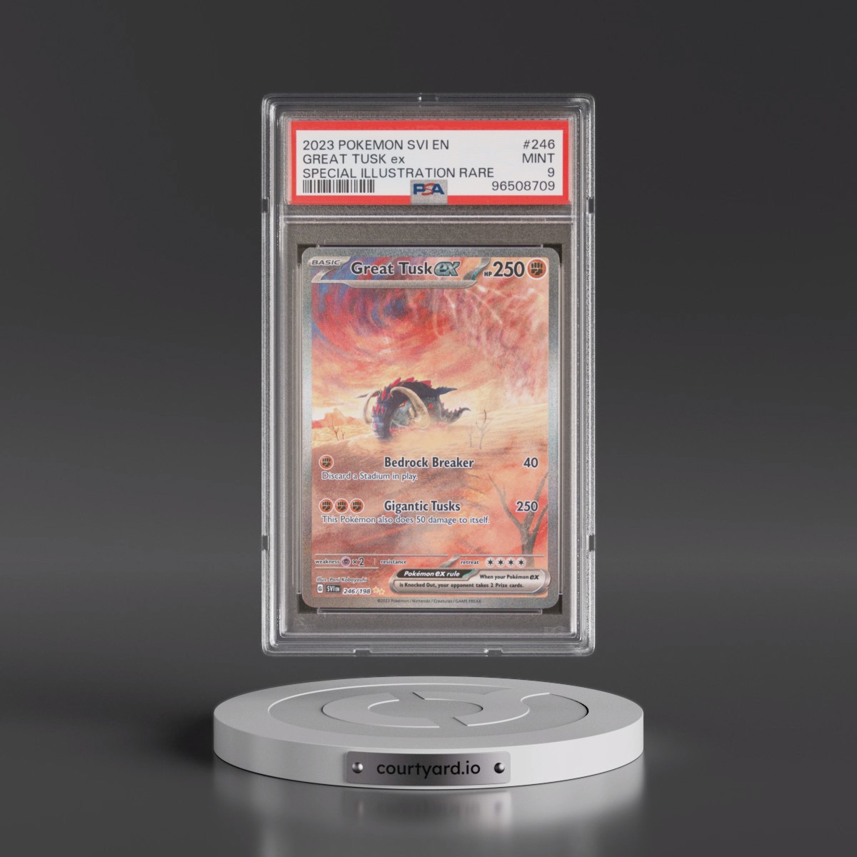 2023 Pokémon Svi EN-Scarlet & Violet #246 Great Tusk EX - Holo Special Illustration Rare (PSA 9 MINT)