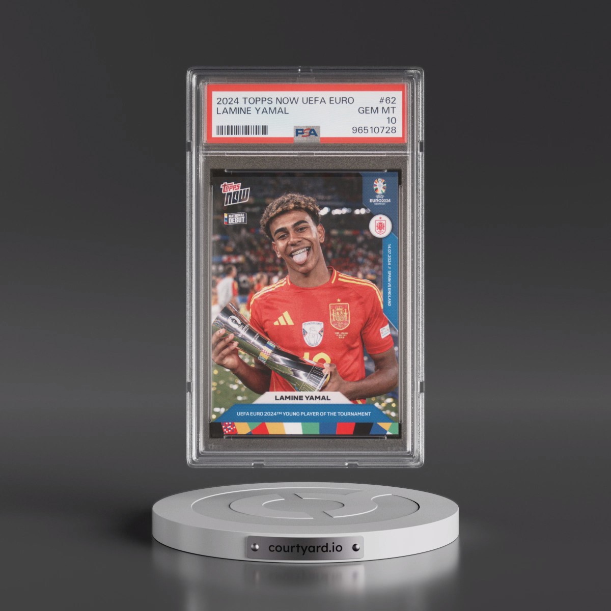 2024 Topps Now UEFA Euro Lamine Yamal #62 PSA 10