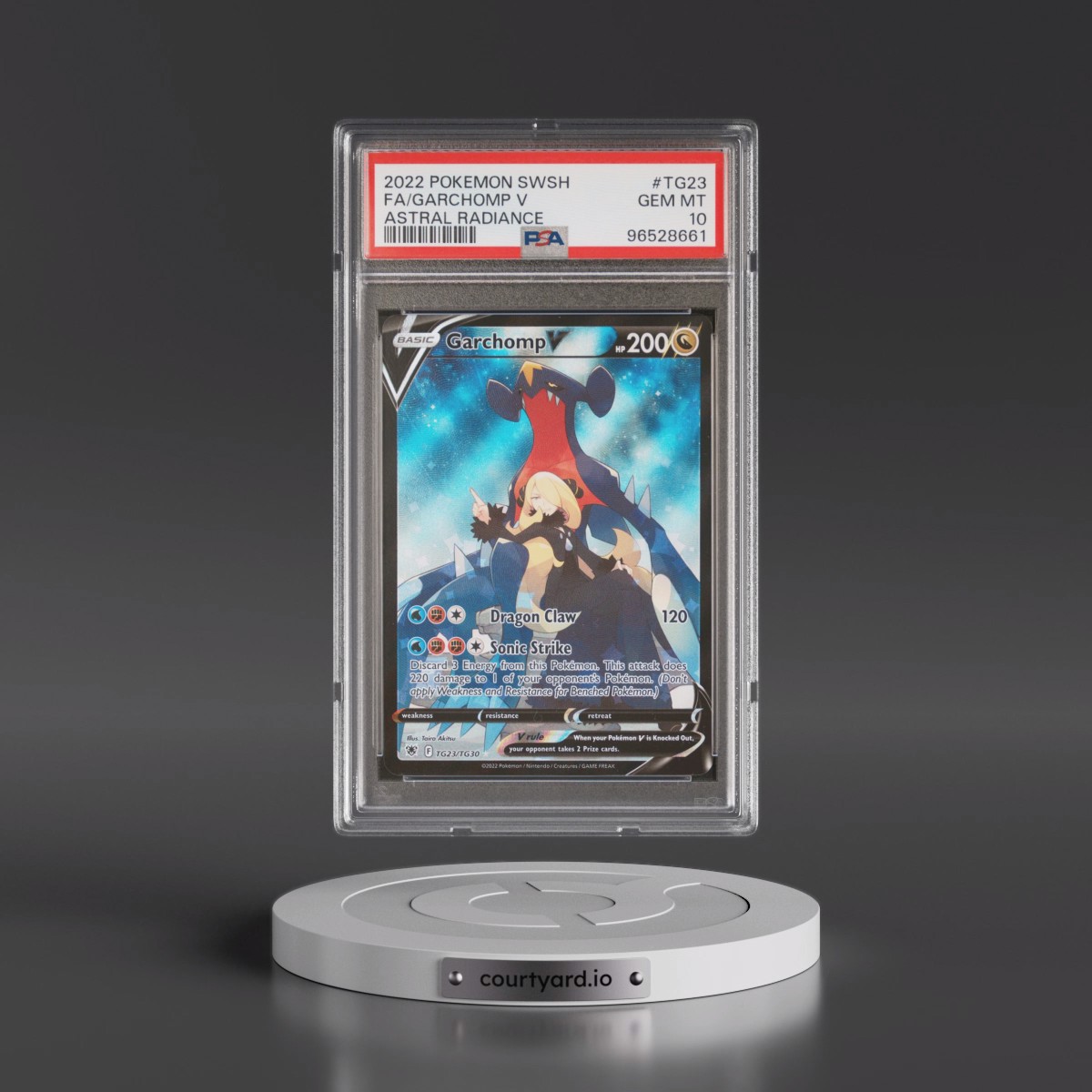 2022 Pokémon Sword & Shield Astral Radiance #TG23 Garchomp V - Holo Full Art (PSA 10 GEM MINT)
