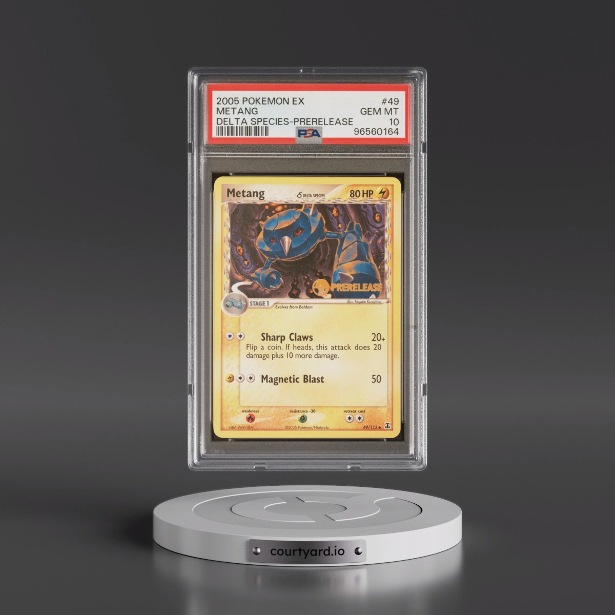 2005 Pokémon EX Delta Species #49 Metang - Prerelease (PSA 10 GEM MINT)