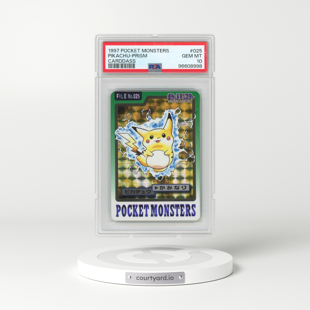 1997 Pocket Monsters Carddass #025 Pikachu-Prism (PSA 10 GEM MINT)