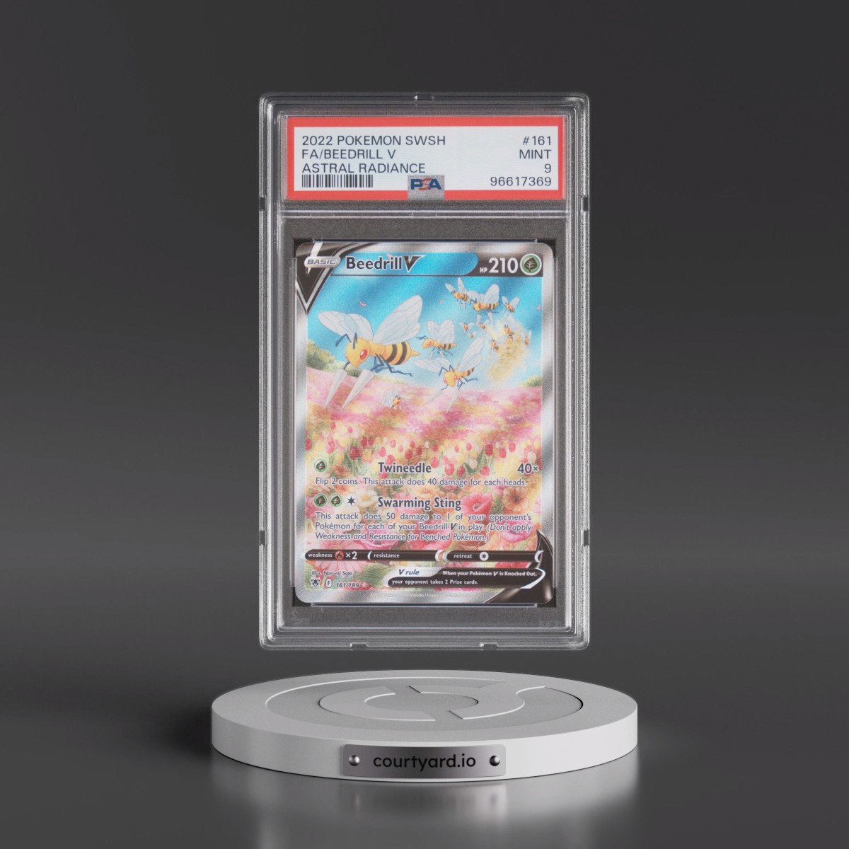 2022 Pokémon Sword & Shield Astral Radiance #161 Beedrill V - Holo Full Art (PSA 9 MINT)