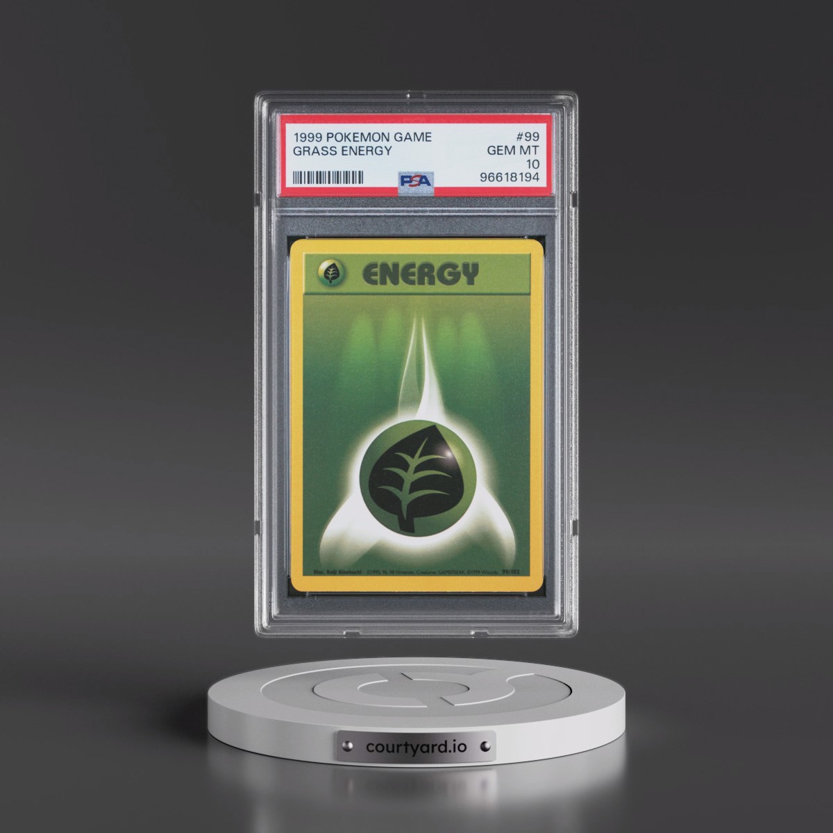 1999 Pokémon Game #99 Grass Energy (PSA 10 GEM MINT)