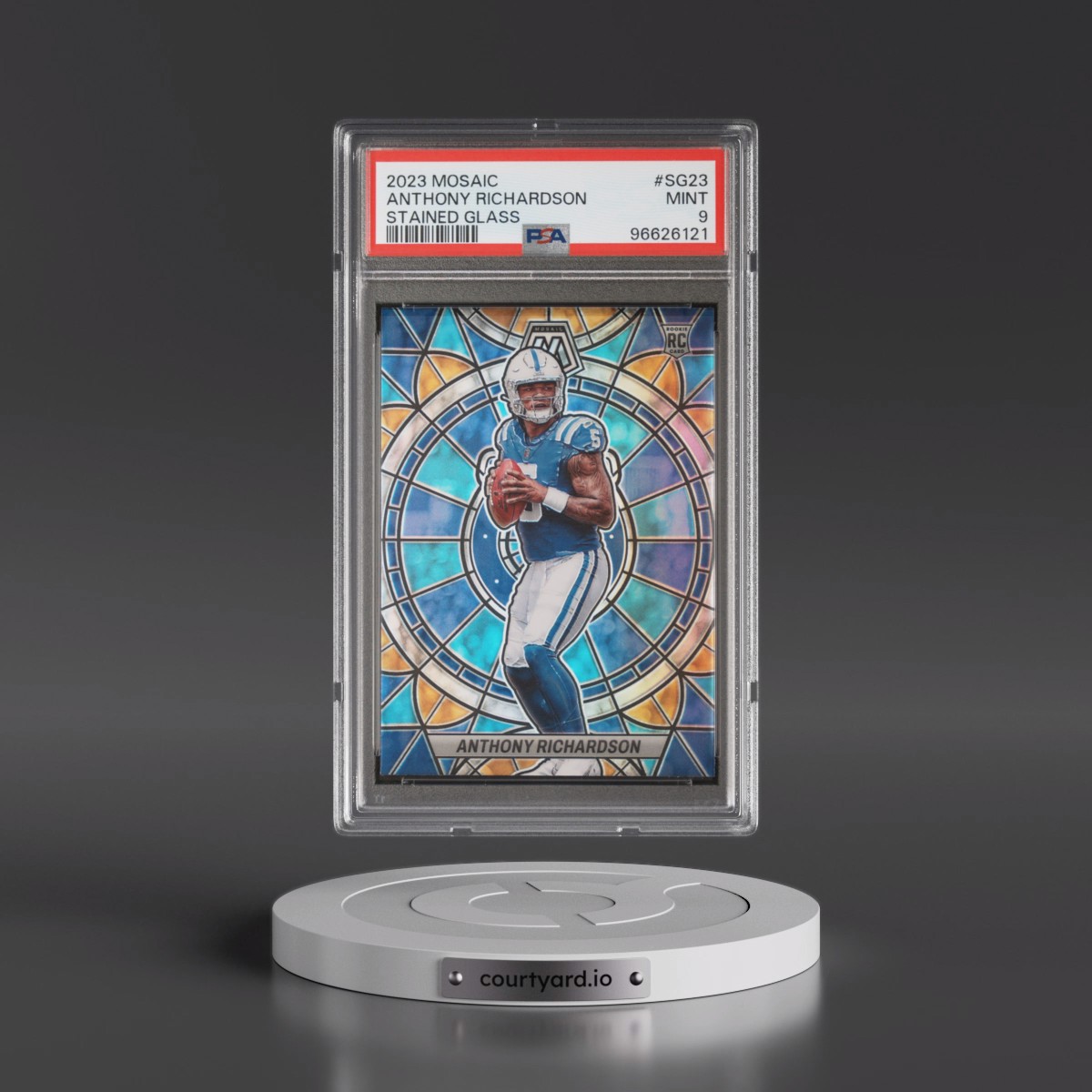 2023 Panini Mosaic Stained Glass Anthony Richardson #SG23 PSA 9