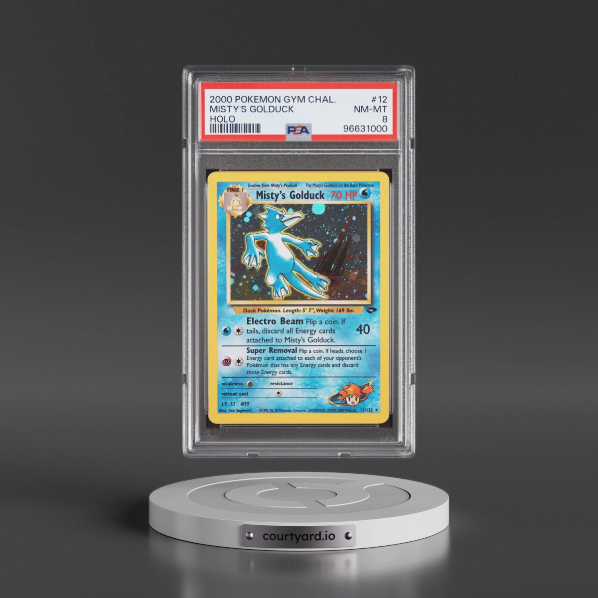 2000 Pokémon Gym Challenge #12 Misty's Golduck - Holo (PSA 8 NM-MT)