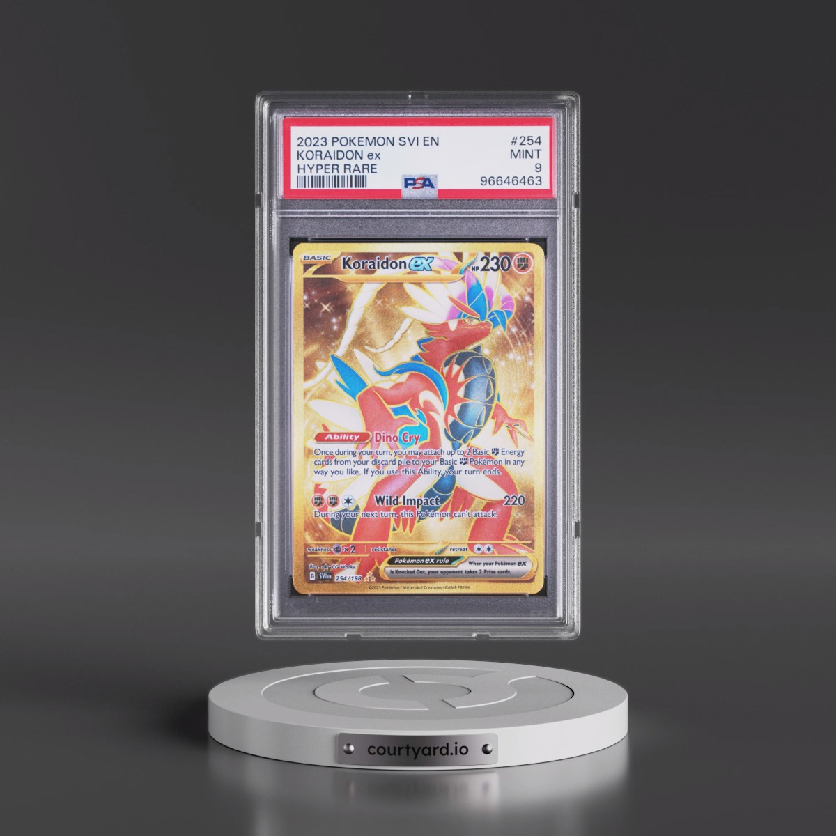 2023 Pokémon Svi EN-Scarlet & Violet #254 Koraidon EX - Holo Hyper Rare (PSA 9 MINT)