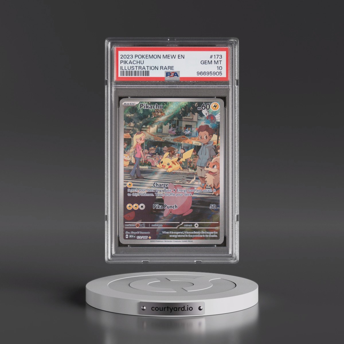 2023 Pokémon Mew EN-151 #173 Pikachu - Illustration Rare (PSA 10 GEM MINT)