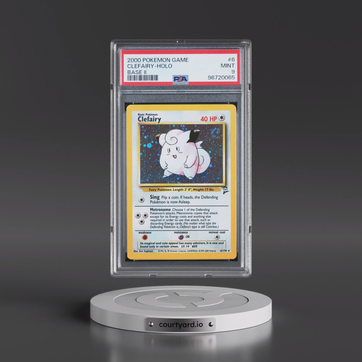 2000 Pokémon Game Base II #6 Clefairy - Holo (PSA 9 MINT)