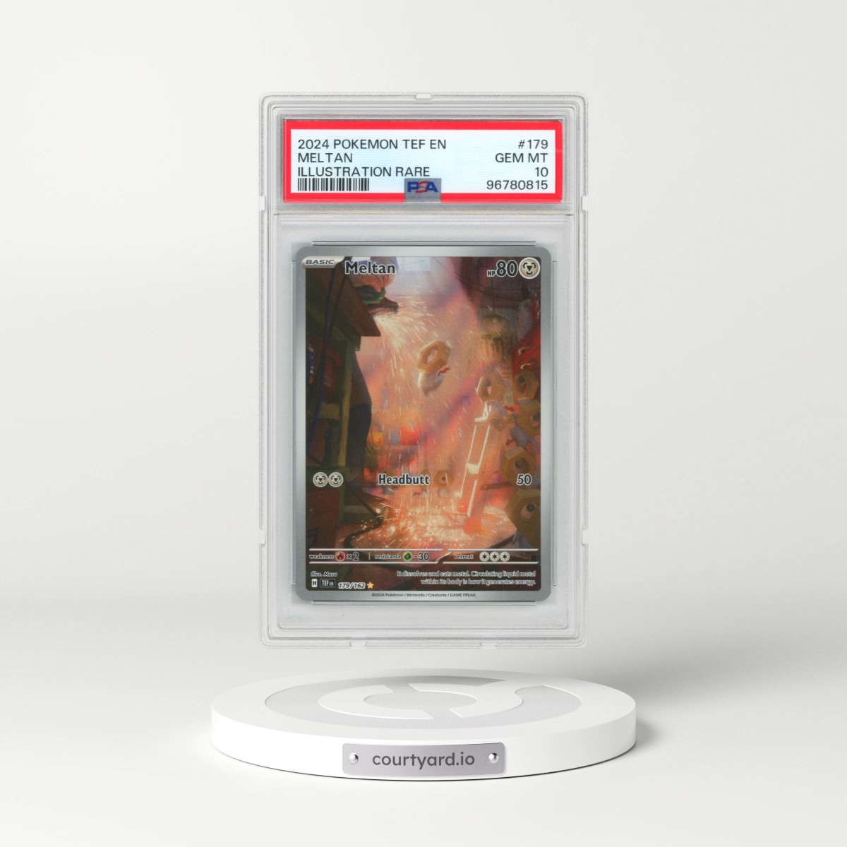 2024 Pokémon Tef EN-Temporal Forces #179 Meltan - Illustration Rare (PSA 10 GEM MINT)