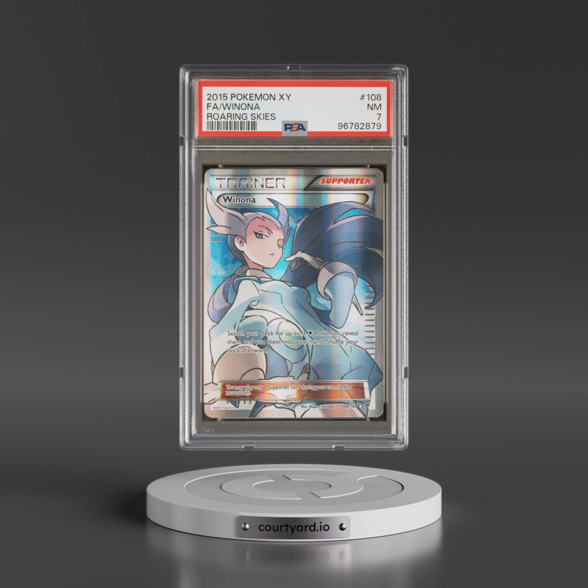 2015 Pokémon XY Roaring Skies #108 Winona - Full Art (PSA 7 NM)