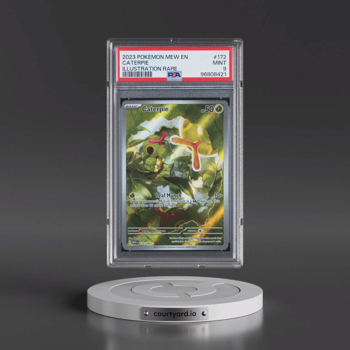 2023 Pokémon Mew EN-151 #172 Caterpie - Illustration Rare (PSA 9 MINT)