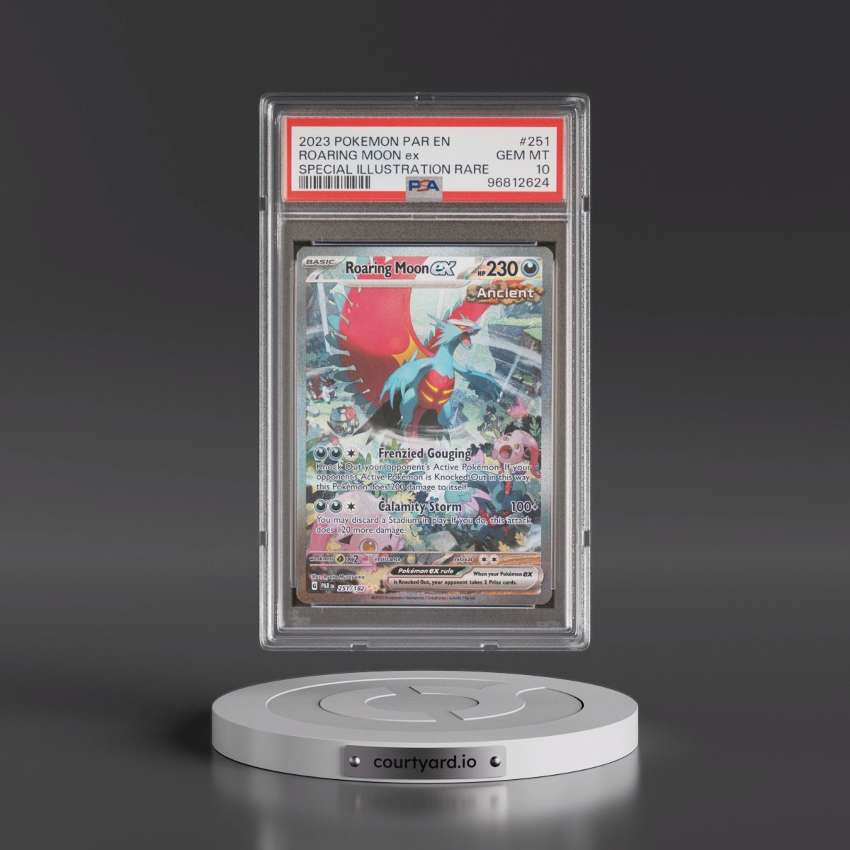 2023 Pokémon Par EN-Paradox Rift #251 Roaring Moon EX - Holo Special Illustration Rare (PSA 10 GEM MINT)