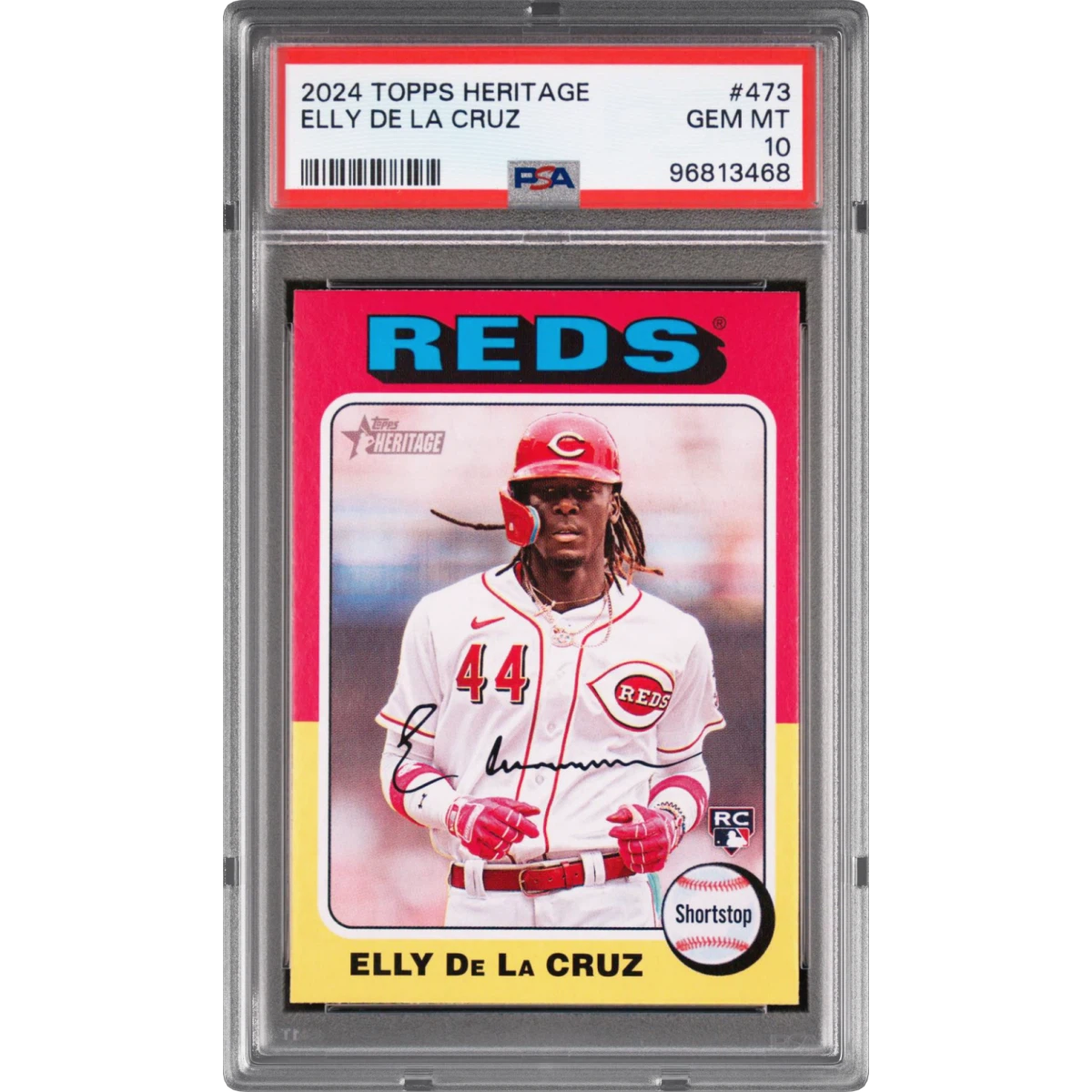2024 Topps Heritage #473 Elly de La Cruz (PSA 10 GEM MINT)
