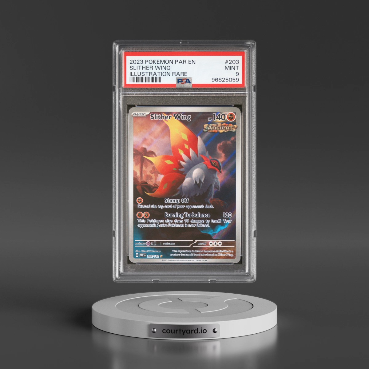 2023 Pokémon Par EN-Paradox Rift #203 Slither Wing - Illustration Rare (PSA 9 MINT)
