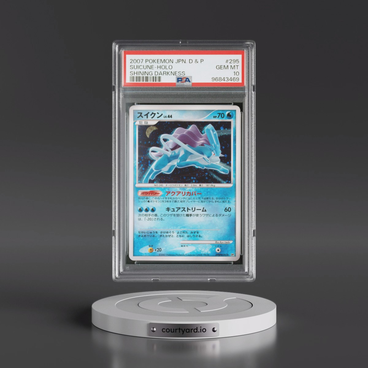 2007 Pokémon Diamond & Pearl Shining Darkness #295 Suicune - Holo (PSA 10 GEM MINT)
